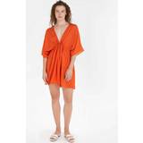 Tommy Hilfiger Orange Kjoler Tommy Hilfiger Cover Up Short Dress SS Dresses Orange