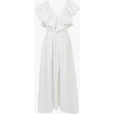 Chloé Hvid Kjoler Chloé V-neck midi dress White 100% Cotton White