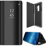 TechSolz Clear View Case flip cover case Samsung Galaxy A52s 5G A52 5G A52 4G black
