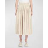 Beige - Jersey Nederdele Kiku Pleated Crepe Jersey Midi Skirt