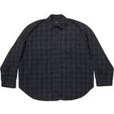 Balenciaga Skjorter Balenciaga Checked flannel shirt GREY