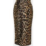 48 - Beige Nederdele Balmain High-rise leopard-print midi skirt beige