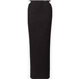 Jersey - L Nederdele Alexander Wang Womens Black Cut-out Slim-fit Cotton-jersey Maxi Skirt