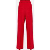 Valentino Dame Bukser Valentino Low-Rise Straight-Leg Crepe Couture Trousers