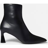 Stella McCartney Læder Støvler Stella McCartney Pointed Toe Ankle Boots, Woman, Black, Black