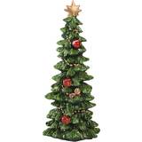 Oval - Polyester Brugskunst Christmas tree Green Julepynt 25.5cm