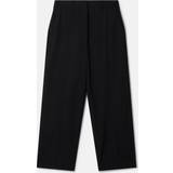 Stella McCartney Dame Bukser & Shorts Stella McCartney Womens Black Straight-leg Mid-rise Stretch-wool Trousers
