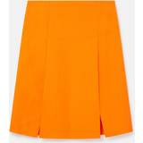 Slå om - Viskose Nederdele Stella McCartney Side Slit Tailored Skirt, Woman, Bright Orange, Bright Orange
