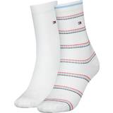 Tommy Hilfiger Stretch Strømper Tommy Hilfiger 2-pak Coastal Stripe Tencel Socks White w stripe 39/42 * Kampagne *