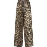 Grøn - Leopard - M Tøj Co'Couture LeoCC Denim Panel Pant KHAKI
