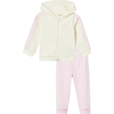 Bomuld - Pink Øvrige sæt adidas Baby's Essentials Full-Zip Hooded Jogger Set - Ivory/Clear Pink