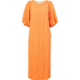 46 - Orange - Rund hals Kjoler Ellos Paula Dress - Orange