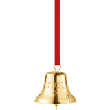Guld Brugskunst Georg Jensen Christmas Bell 2021 Gold Julepynt 5.4cm