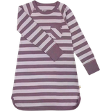 Katvig Kjoler Katvig Baby's Colored Stripes Dress - Light Aubergine