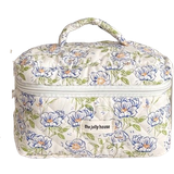 Shein 1 Pc Korean Style Women Blue Flowers Makeup Bag Travel Large Cosmetic Organizer Handbag Pouch
