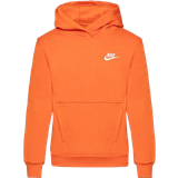 Nike Big Kid's Sportswear Club Fleece Pullover Hoodie - Campfire Orange/White (FD3000-893)