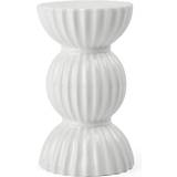Hvid - Porcelæn Lysestager, Lys & Dufte Lyngby Porcelain Tura White Lysestage 14cm