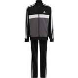 Adidas Tracksuits Børnetøj adidas Kid's Essentials 3-Stripes Tiberio Tracksuits - Black/Gray Five/Gray One/White