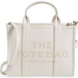 Aftagelig skulderrem - Hvid Håndtasker Marc Jacobs The Leather Medium Tote Bag - Cotton/Silver