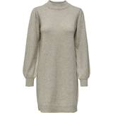 Lange ærmer - Løs Kjoler JdY High Neck Knitted Dress - Grey/Chateau Grey