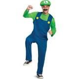 Grøn - Herrer Dragter & Tøj Disguise Adult Super Mario Luigi Costume