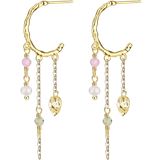 WiOGA Creole Earrings - Gold/Multicoloured