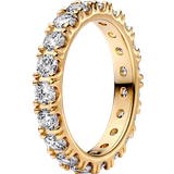 Pandora Dame Ringe Pandora Sparkling Row Eternity Ring - Gold/Transparent