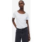 H&M Jersey Tøj H&M Dame Hvid T-shirt bomuld