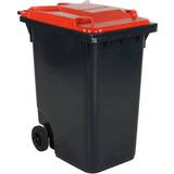 Rengøringsudstyr & -Midler Affaldsbeholder HDPE 360 rødt låg