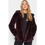 22 - Dame Frakker LTS Tall Faux Fur Coat Purple