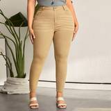 Dame - Grøn Jeans Shein Plus Women's Skinny Jeans