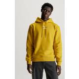 Calvin Klein Bomuld - Gul Overdele Calvin Klein Cotton Blend Fleece Hoodie Yellow