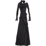 Balenciaga Nylon Tøj Balenciaga Knotted Jersey Gown Womens Black