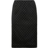Gucci Polyamid Tøj Gucci GG silk duchesse midi skirt black