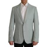52 - Dame - Grøn Shorts Dolce & Gabbana Light Green Cashmere Silk Blazer IT56