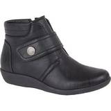 Boulevard Womens/Ladies Wide Fit Ankle Boots 7 UK Black