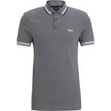 52 - Bomuld Overdele Hugo Boss Paddy Polo Shirt with Contrast Logo - Grey