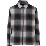 Urban Classics 48 - Polyester Tøj Urban Classics Zipped Shirt Jacket, Beige/black