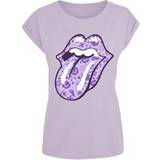 Blomstrede - Lilla Overdele The Rolling Stones T-shirt Floral Tongue till Damer lilla
