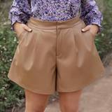 5XL - Dame Shorts Shein Women's Plus Pleated Shorts
