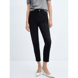 Mango Dame Jeans Mango New Mom Cropped Jeans, Open Grey