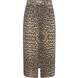 Grøn - Lang - Leopard Tøj Co'Couture LeoCC Denim Slit Nederdel, Khaki