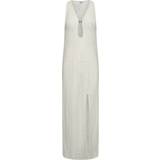44 - Lange kjoler - Nylon Ganni Mesh Lace Maxi Dress Kvinde Maxi Kjoler hos Magasin Egret