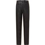 Dame - Imiteret læder Bukser Calvin Klein High Rise Faux Leather Trousers Black
