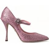 39 ½ - Pink Højhælede sko Dolce & Gabbana Pink Strass Crystal Heels Pumps Shoes EU40.5/US10