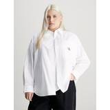 Calvin Klein Skjortekrave Skjorter Calvin Klein Plus Cotton Poplin Shirt White