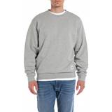 Replay Sweatere Replay Sweatshirt, Rippbündchen, für Herren, grau