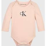 Calvin Klein Bodyer Børnetøj Calvin Klein Newborn Logo Bodysuit Pink 0-3M