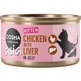 Cosma Vådfoder Kæledyr Cosma 6x85g Kylling Kyllingelever Asia kattevådfoder