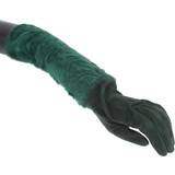 Grøn - Silke Tilbehør Dolce & Gabbana Green Leather Xiangao Fur Elbow Gloves
